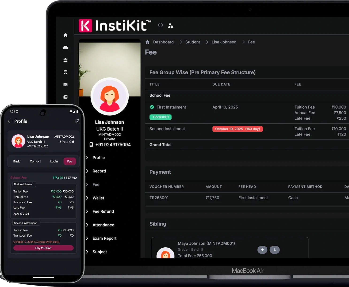 InstiKit dashboard preview